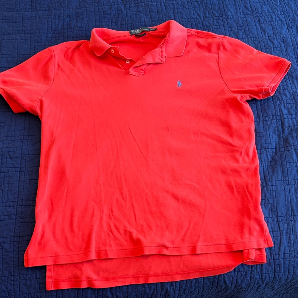 Ralph Lauren Red Custom Fit Polo
